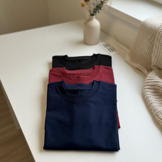 Set tricouri bumbac organic „Deep Harmony” - SILENT OAK